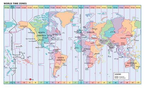 Time Zone World Map Printable