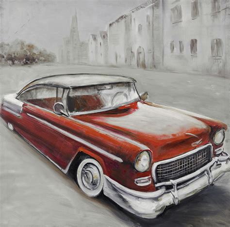 Vintage Classic Car Painting by Atelier B Art Studio - Pixels