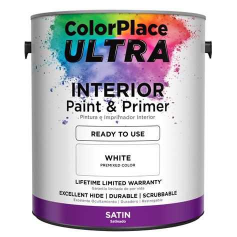 ColorPlace ULTRA Interior Paint & Primer in One, White - Walmart.com - Walmart.com