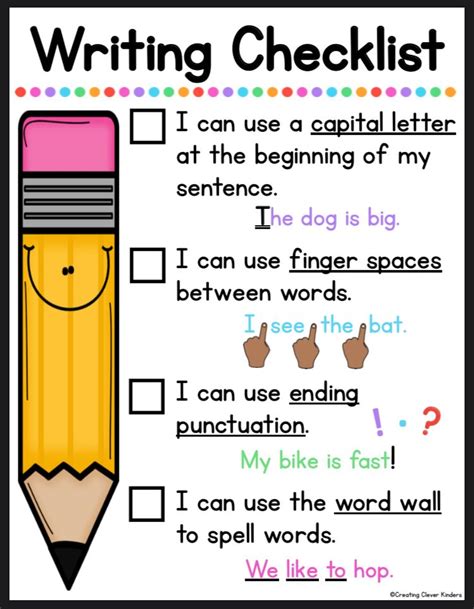 Writing Checklist Poster | Writing checklist, 1st grade writing, Classroom writing