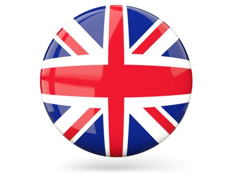 Glossy round icon. Illustration of flag of United Kingdom