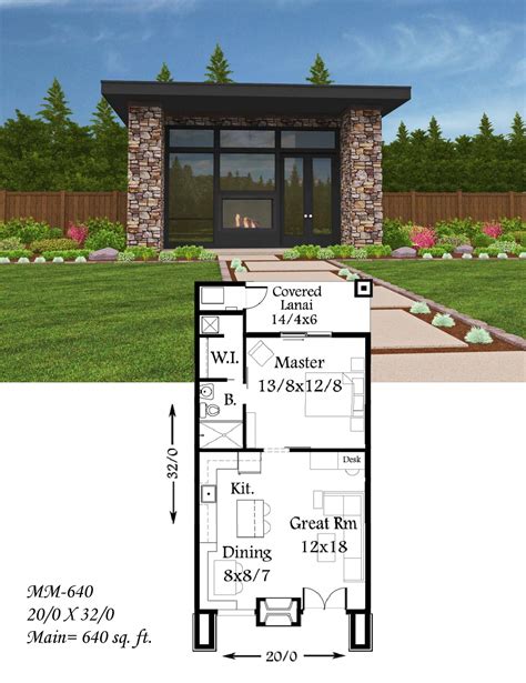 the floor plan for this modern home is very small and has lots of space to put in