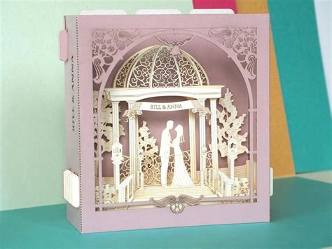 Wedding pop up card Arch bride groom marriage ceremony | Etsy | Turquoise wedding invitations ...