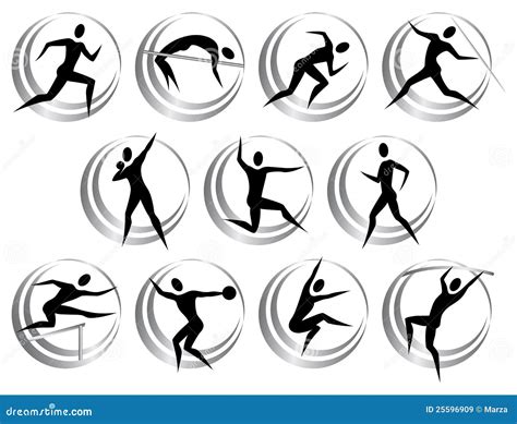 Athletics Symbols Royalty Free Stock Images - Image: 25596909