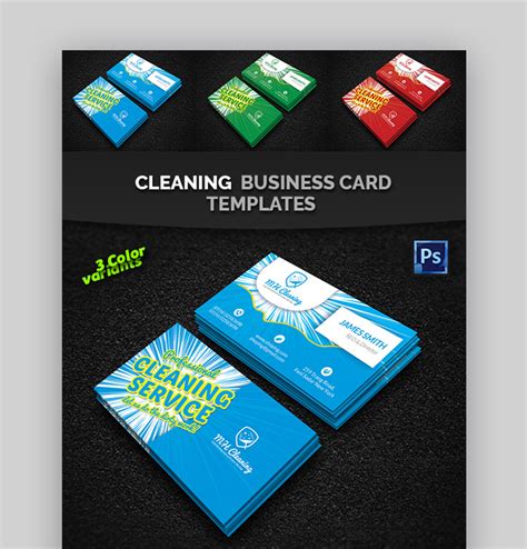 20+ Best Cleaning Services Business Card Templates (Designs Ideas for 2019)