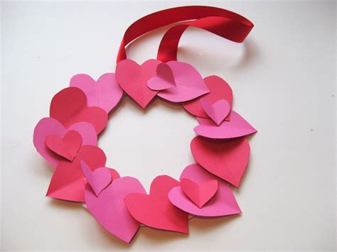 Valentine Crafts for Kids - Heart Wreath