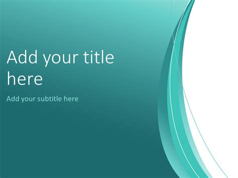 Turquoise Abstract PowerPoint Template - PresentationGo