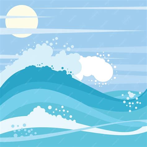 Premium Vector | Ocean wave isolated background