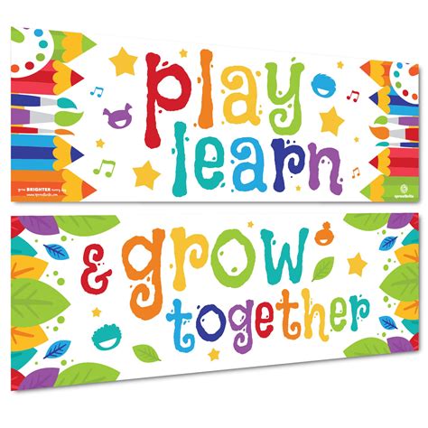 Sproutbrite Classroom Decorations - Banner and Poster for Teachers - Bulletin Board and Wall ...