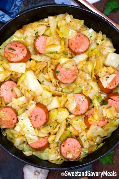 Fried Cabbage and Sausage [Video] - Sweet and Savory Meals