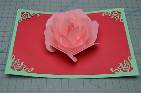 Rose Flower Pop Up Card Tutorial - Creative Pop Up Cards