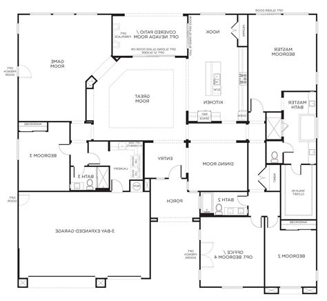 Single Story 4 Bedroom House Plans Home Design Ideas Classy Simple | House plans, One storey ...