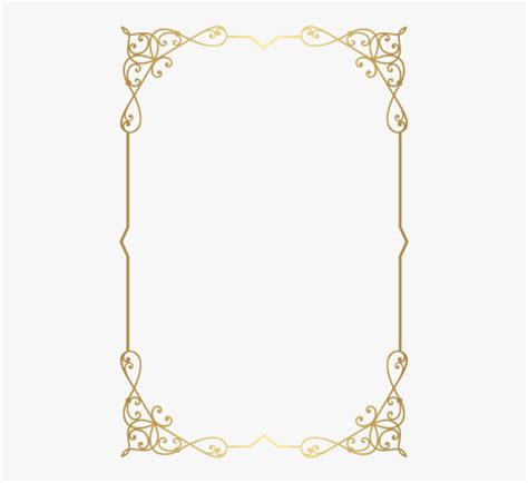 Decorative Border Clipart - Gold Border Clipart, HD Png Download , Transparent Png Image - PNGitem