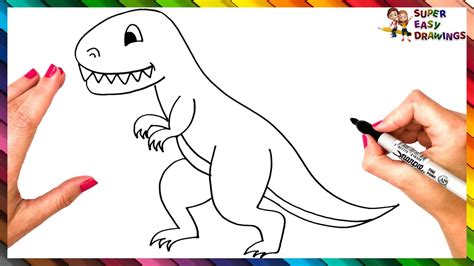 How To Draw A Dinosaur Step By Step 🦕 Dinosaur Drawing Easy - YouTube