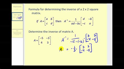 Determinant Of 2X2 Matrix : Determinant of 3x3 matrix - YouTube - The determinant of a square ...