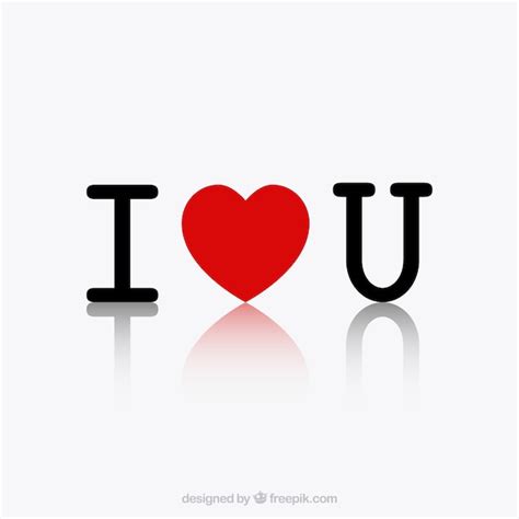 Free Vector | Minimalist i love you