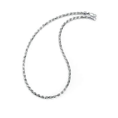 RingWright Co. - Men's 5.5MM Diamond-Cut Italian Rope Chain Sterling Silver 925 Necklace ...