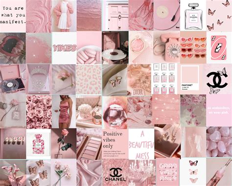 Pink Luxury Aesthetic Wall Collage Kit In 2021 Pink Wallpaper Girly | Images and Photos finder