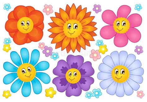 Cartoon flowers collection stock vector. Illustration of graphic - 29201201