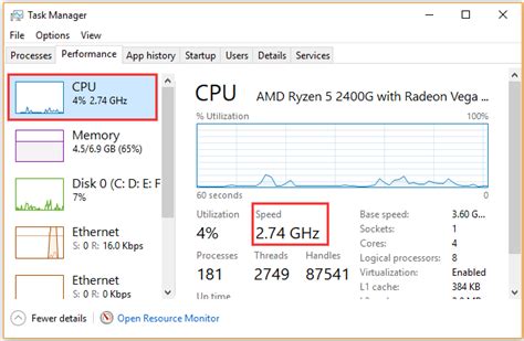 How to Check CPU Speed in Windows 10 [Top 5 Methods] - MiniTool Partition Wizard