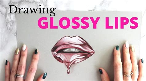 Tutorial: Drawing GLOSSY LIPS - YouTube