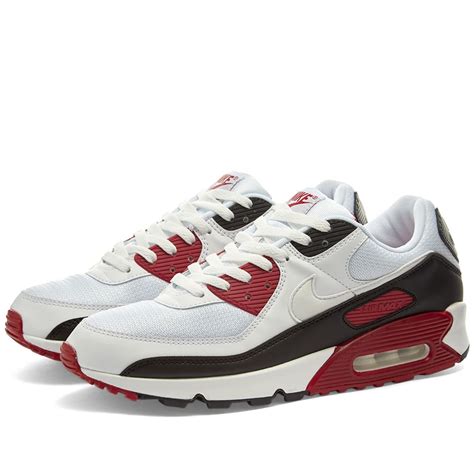 Nike Air Max 90 White, Chile Red & Black | END. (US)