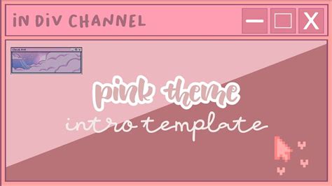 aesthetic pink theme intro + outro template (no text) - YouTube