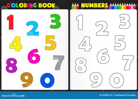 Coloring Book Numbers Stock Vector - Image: 39008133