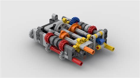 LEGO MOC 6-speed sequential gearbox by Whathetech | Rebrickable - Build with LEGO