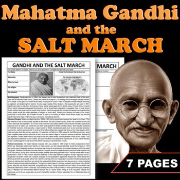 Mohandas Gandhi and the Salt March by The History Source | TPT