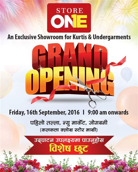 Store One Grand Opening Poster Design - InDesign Media Pvt. Ltd.