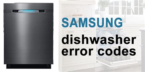 Samsung dishwasher error codes - WasherErrorCodes