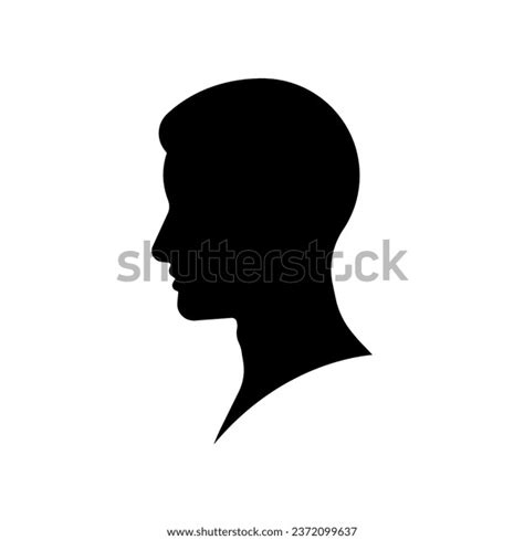 Silhouette Male Head Side View Vector Stock Vector (Royalty Free) 2372099637 | Shutterstock