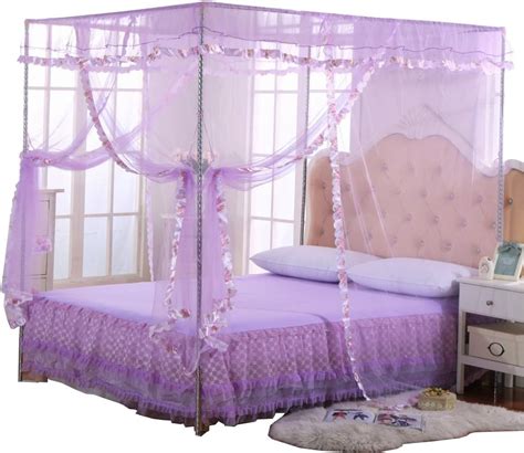 Buy JQWUPUP Twin Canopy Bed Curtains - 4 Corner Canopy for Beds, Bed Canopy for Girls Adults ...