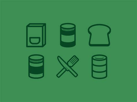 Food Drive Icons by Brooks Hungate for North Point Creative on Dribbble