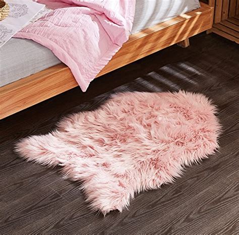 Super Soft Faux Fur Fake Rug in Baby Pink | ThatSweetGift