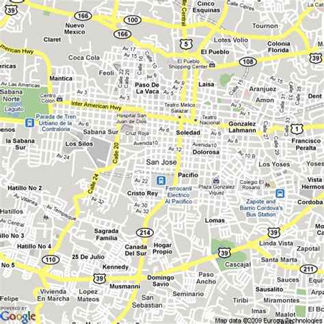 Map of San Jose, Costa Rica | Hotels Accommodation