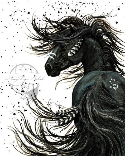 Majestic Horses wild Spirit Horse Black Painted Horse - Etsy