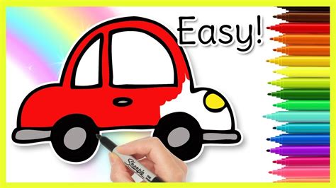 How to Draw a CAR - Easy Kids Drawings - YouTube