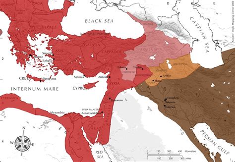 The Roman-Parthian frontier in the first century CE (Ancient World Mapping Center)