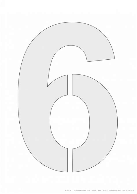 6 Inch Number Stencils Printable