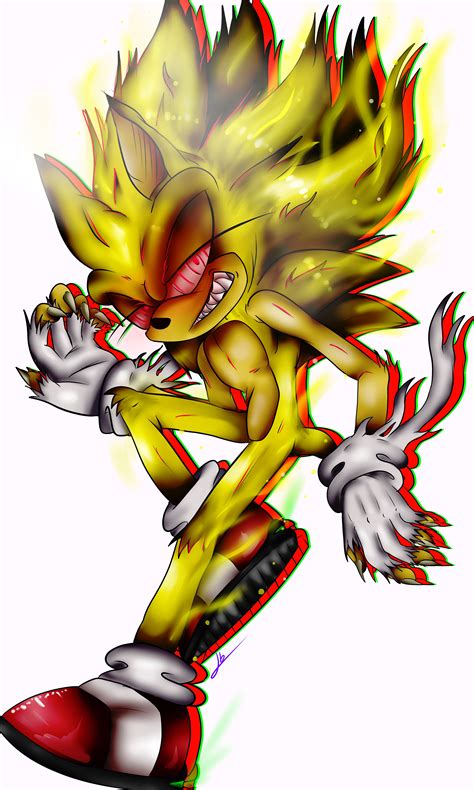 fleetway super sonic fan art - customoffwhitevans