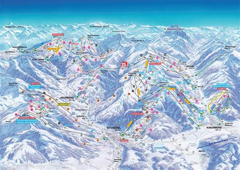 Austria ski resorts map - Austria ski map (Western Europe - Europe)