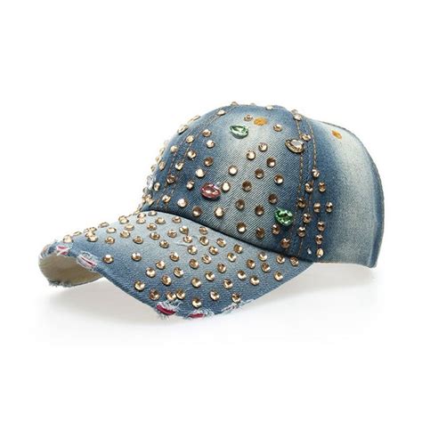 Wuaumx Bling Baseball Caps For Women With Rhinestone Bling Beauty Girl Snapback - Hats