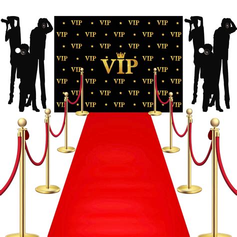 Buy Timtin 6.5 x 5 ft VIP Photography Backdrop Red Carpet Backdrop Film Movie Banner Paparazzi ...