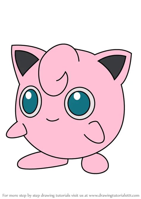 Learn How to Draw Jigglypuff from Pokemon GO (Pokemon GO) Step by Step : Drawing Tutorials