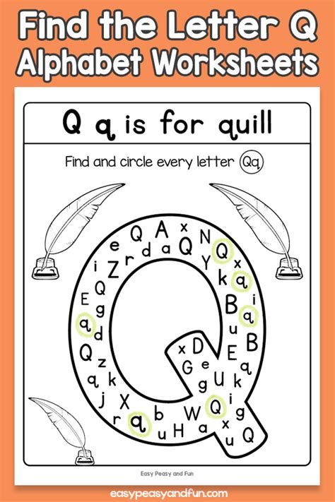 Find the Letter Q Worksheets – Easy Peasy and Fun Membership