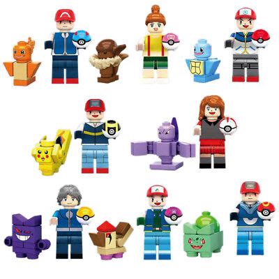 16PCS/1SET CUSTOM-MADE POKEMON GO PIKACHU MINIFIGURE WITH POKEBALL LEGO MOC | eBay