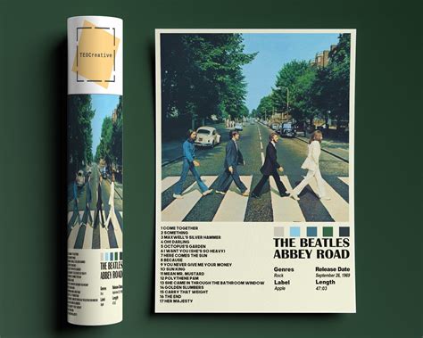 The Beatles Abbey Road Poster the Beatles Poster Abbey Road | Etsy