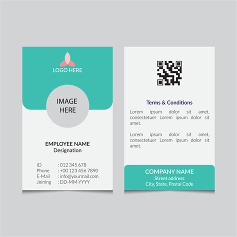 Simple ID Card Design Vector Template Front and Back Side 6388852 Vector Art at Vecteezy